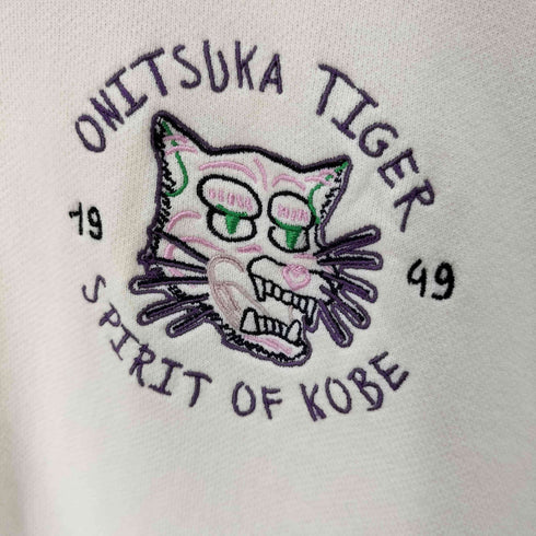 オニツカタイガー ONITSUKA TIGER SWEAT TOP フロント刺繍 クルーネックスウェット メンズ JPN:L