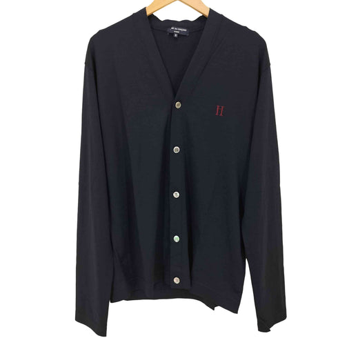 コムデギャルソンオム COMME des GARCONS HOMME AD2008 ロゴ刺繍 カーディガン メンズ S