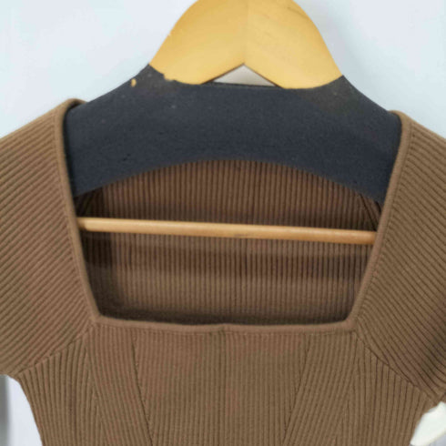 アニュアンス anuans 23AW カシミヤブレンドデコルテリブニットプルオーバー レディース FREE