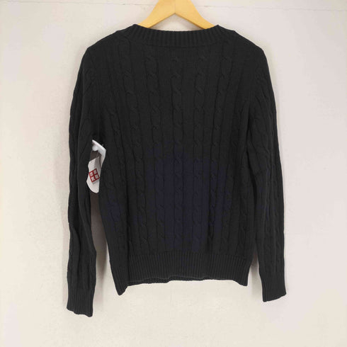 ルシアンペラフィネ Lucien Pellat-Finet カシミヤ混 スカルロゴ刺繍Vネックニット レディース JPN:M