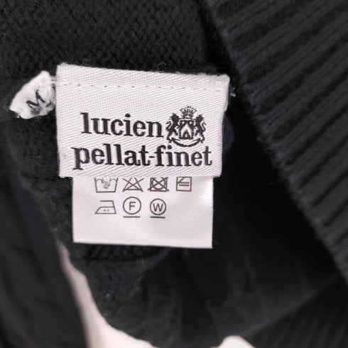 ルシアンペラフィネ Lucien Pellat-Finet カシミヤ混 スカルロゴ刺繍Vネックニット レディース JPN:M
