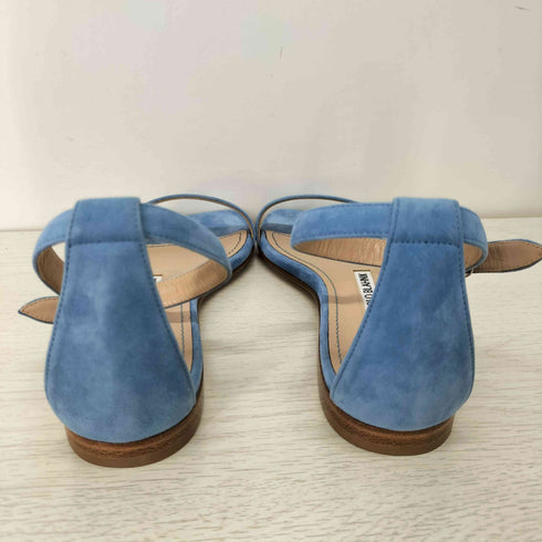 マノロブラニク MANOLO BLAHNIK イタリア製 CHAFLA レザー アンクルストラップ サンダル レディース 35 1/2