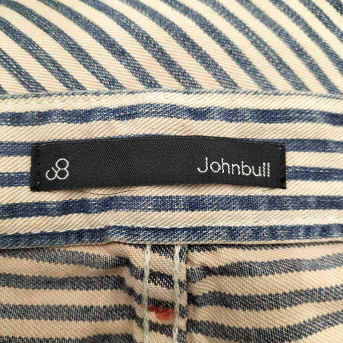 ジョンブル Johnbull ビッグポケット ヒッコリー ハーフデニムパンツ レディース JPN:M