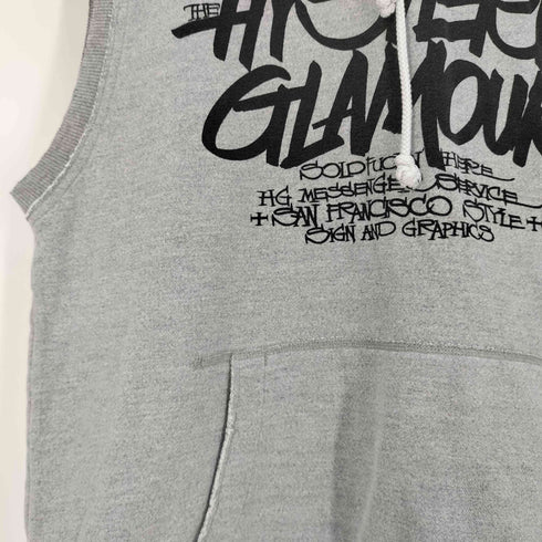 ヒステリックグラマー HYSTERIC GLAMOUR ロゴプリント ノースリーブ プルオーバーパーカー レディース FREE