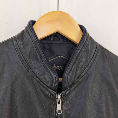 leathermaster カウレザー ジップアップブルゾン メンズ import:L