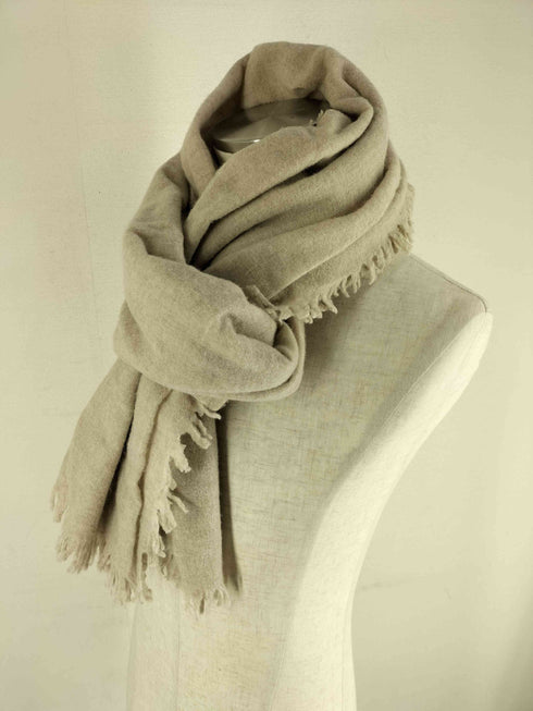 アソースメレ asauce meler 24AW ファインラムエアリーソリッドウールストール レディース FREE