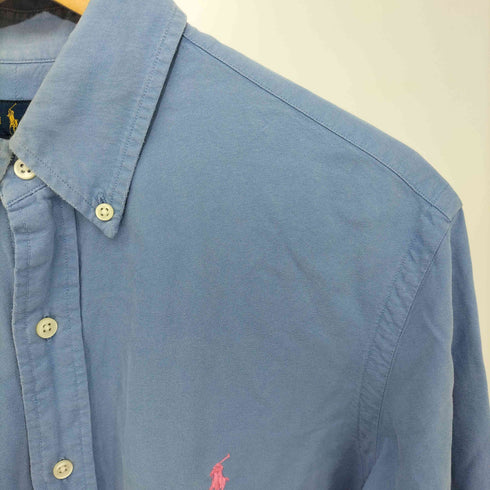 ラルフローレン RALPH LAUREN フィリピン製 ポニー刺繍 L/S コットンシャツ メンズ import:M