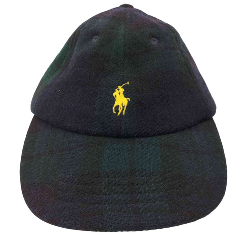 ポロバイラルフローレン Polo by RALPH LAUREN ポニー刺繍 タータンチェック 6パネル ウールキャップ メンズ