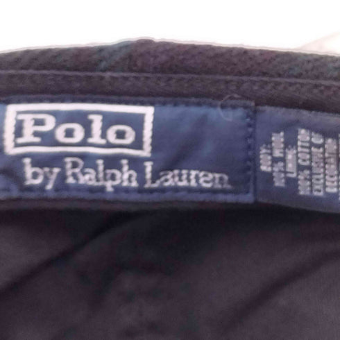 ポロバイラルフローレン Polo by RALPH LAUREN ポニー刺繍 タータンチェック 6パネル ウールキャップ メンズ