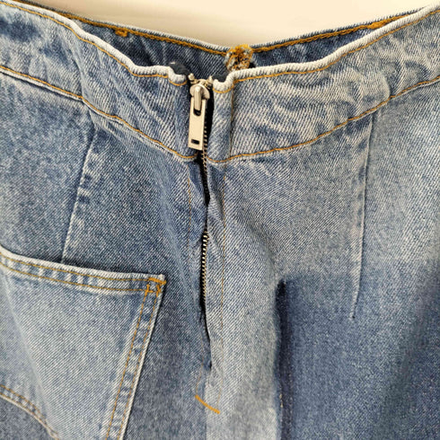 ザラ ZARA カットオフデザインロングデニムスカート レディース JPN:L