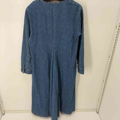 ザラ ZARA LONG DENIM DRESS Vネックロングデニムワンピース レディース import:L