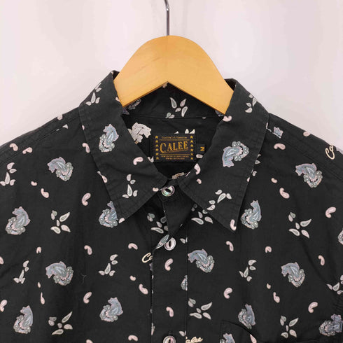 キャリー CALEE コットン ペイズリー柄 レギュラーカラーシャツ メンズ JPN:M