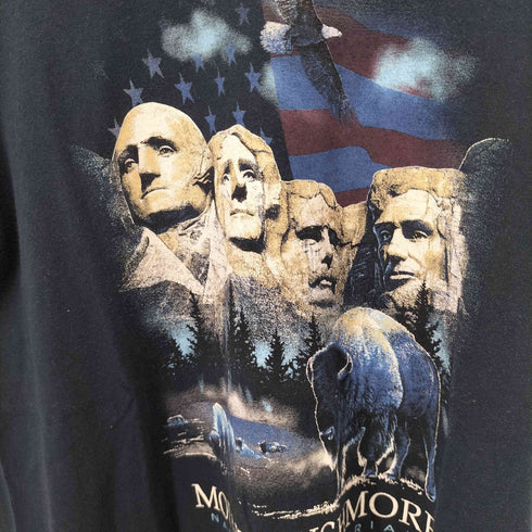 PRAIRIE MOUNTAIN USA製 MOUNT RUSHMORE プリント クルーネックTシャツ メンズ import:M