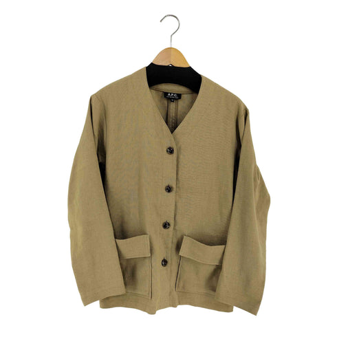 アーペーセー A.P.C. リネン混 ノーカラージャケット レディース JPN:34