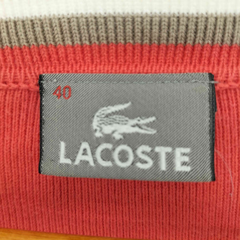 ラコステ LACOSTE ナイロン混 刺繍 Vネック カーディガン メンズ US:40
