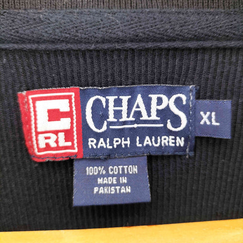 チャップスラルフローレン CHAPS RALPH LAUREN 90S コットン ライン Vネックニット メンズ import:XL