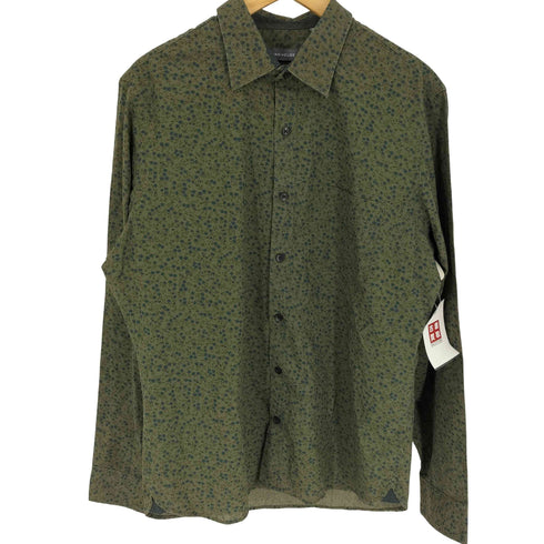 ヴァンヒューゼン VAN HEUSEN SLIM FIT 花柄 レギュラーカラー L/S シャツ メンズ import:M