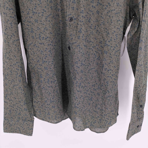 ヴァンヒューゼン VAN HEUSEN SLIM FIT 花柄 レギュラーカラー L/S シャツ メンズ import:M