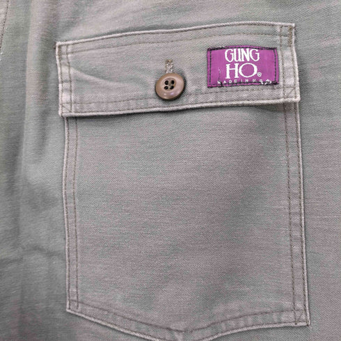 ガンホー GUNG HO MADE IN USA ORIGINAL FUTIGUE 4POCKET PANT ベイカーパンツ バックサテン メンズ W34L32