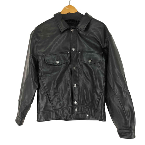 ザラ ZARA フェイクレザートラッカージャケット メンズ M