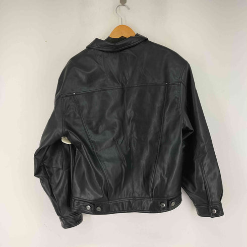 ザラ ZARA フェイクレザートラッカージャケット メンズ M