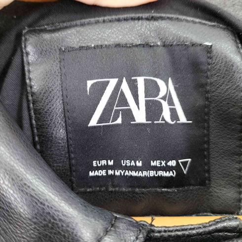 ザラ ZARA フェイクレザートラッカージャケット メンズ M