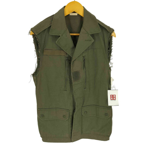 フレンチアーミー FRENCH ARMY 80S リメイク ノースリーブ F2 ミリタリー フィールドシャツ ジャケット 87年製 メンズ import:M 88