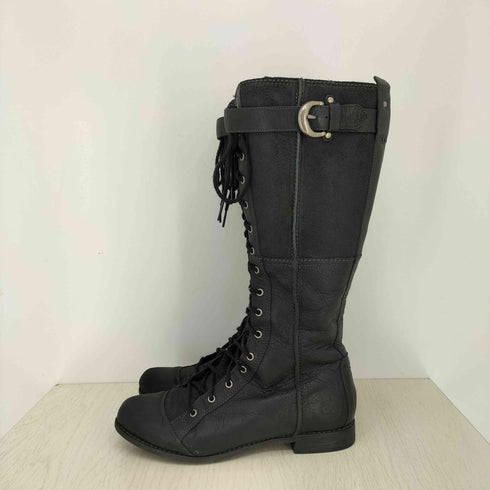 ティンバーランド Timberland サイドジップ レザー レースアップロングブーツ レディース 7W
