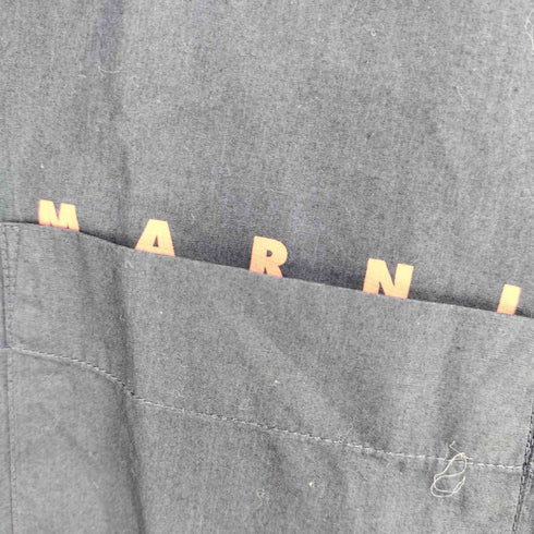 マルニ MARNI ロゴプリント ボウリングシャツ 開襟シャツ メンズ JPN:46