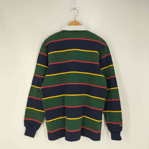 バーバリアン BARBARIAN カナダ製 マルチボーダー ラガーシャツ メンズ import:XL