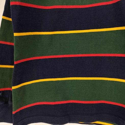 バーバリアン BARBARIAN カナダ製 マルチボーダー ラガーシャツ メンズ import:XL