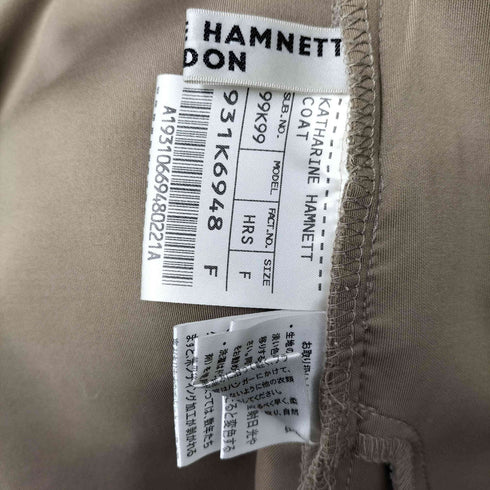 キャサリンハムネットロンドン KATHARINE HAMNETT LONDON ボンディング加工 フェイク スウェード ガウン コート レディース FREE