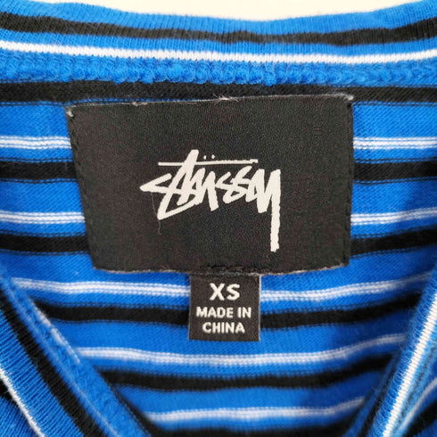ステューシー Stussy ボーダー柄ロゴ刺繍キャミトップ レディース JPN:XS