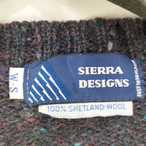 SEERRA DESIGNS ウール100% ニットベストカーディガン ギャラクシー レディース