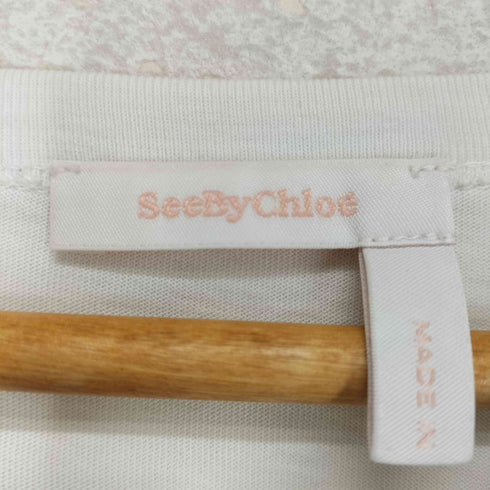 シーバイクロエ SEE BY CHLOE サイドスリットフロントデザインTシャツ レディース JPN:S