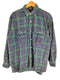 エクストララージ XLARGE 90s OLD USA製 ブラックウォッチ ダブルポケット 長袖ネルシャツ メンズ import:M