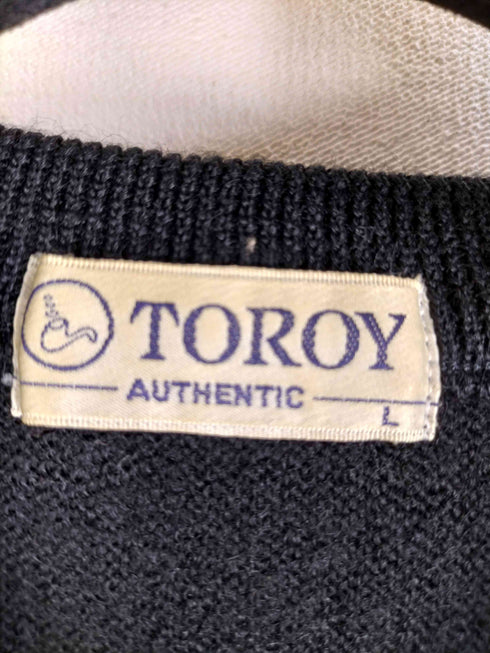 TOROY OLD ロゴ刺繍 Vネックニット メンズ JPN:L