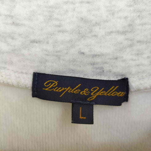 パープルアンドイエロー Purple&Yellow ニット&裏シャギーハーフジップ レディース