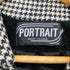 PORTRAIT MADE IN USA ベロア切替 千鳥格子柄 トップボタンウールコート レディース