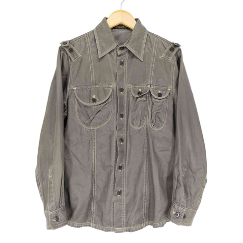 ハーディエイミス HARDY AMIES ギミックボタンサテンシャツ メンズ JPN:48