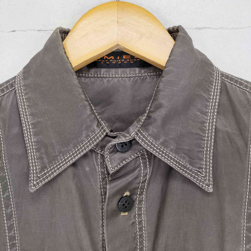 ハーディエイミス HARDY AMIES ギミックボタンサテンシャツ メンズ JPN:48