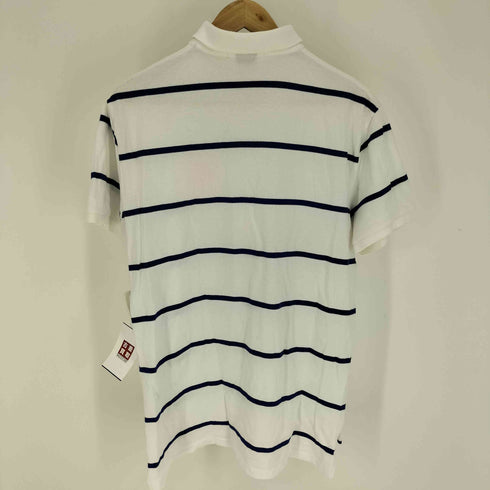 ポロバイラルフローレン Polo by RALPH LAUREN CUSTOMFIT エンブレム ロゴ 刺繍 ボーダー ポロシャツ メンズ import:M