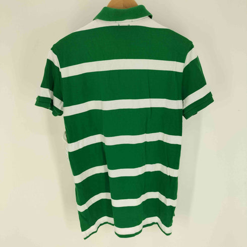 ポロラルフローレン POLO RALPH LAUREN CUSTOMFIT エンブレム ロゴ 刺繍 ボーダー ポロシャツ メンズ import:M