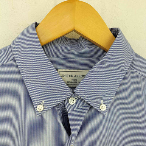 ユナイテッドアローズ UNITED ARROWS ピンストライプ ショートボタンダウンシャツ メンズ JPN:L