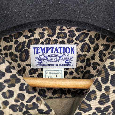 テンプテーション Temptation レオパード S/S シャツ メンズ JPN:L