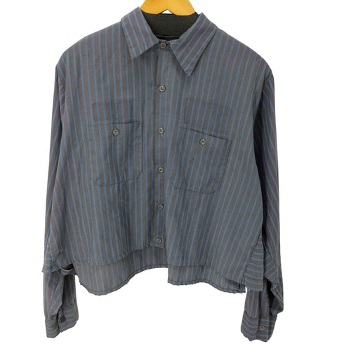 レッドキャップ RED KAP リメイク クロップドストライプ L/S シャツ メンズ import:L