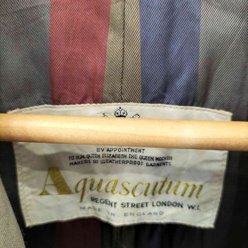 アクアスキュータム AQUASCUTUM 70S MADE IN ENGLAND AQUALENE ポリコットンステンカラーコート メンズ