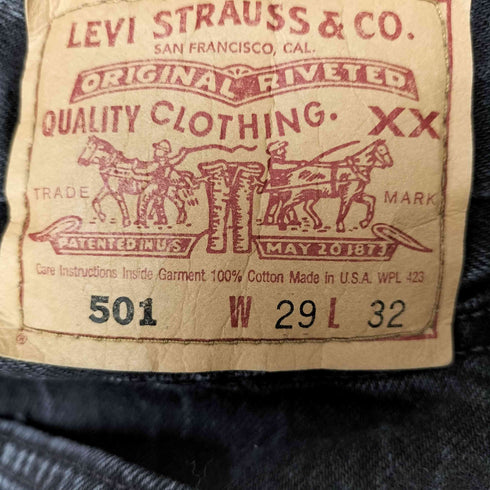 リーバイス Levis 90S USA製 501 ボタン裏501 刻印 アルバカーキ工場 ボタンフライ 5ポケット ブラック デニムパンツ 1997年製 メンズ W:29 L:32