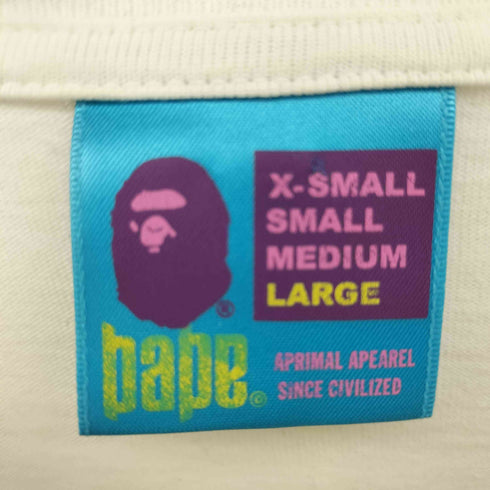 ベイプ BAPE プリントクルーネックTシャツ メンズ JPN:L