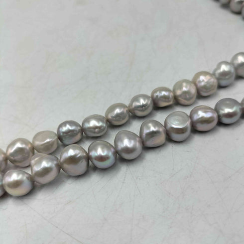 SILVER シルバー 淡水バロックパール ロングネックレス レディース